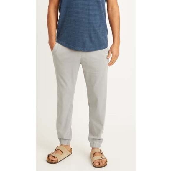 Marine Layer Saturday Jogger Slim Fit In Light Grey - Picture 1 of 3